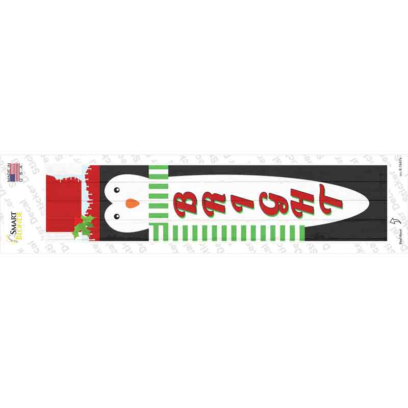 K-1647s-M Penguin Bright Novelty Narrow Sticker Decal - Medium