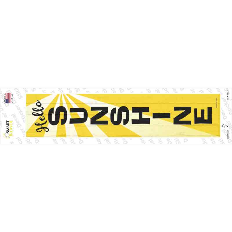 K-1637s-M Hello Sunshine Novelty Narrow Sticker Decal - Medium