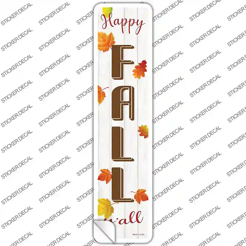K-1640s-XL Happy Fall Yall Novelty Narrow Sticker Decal - Extra Large