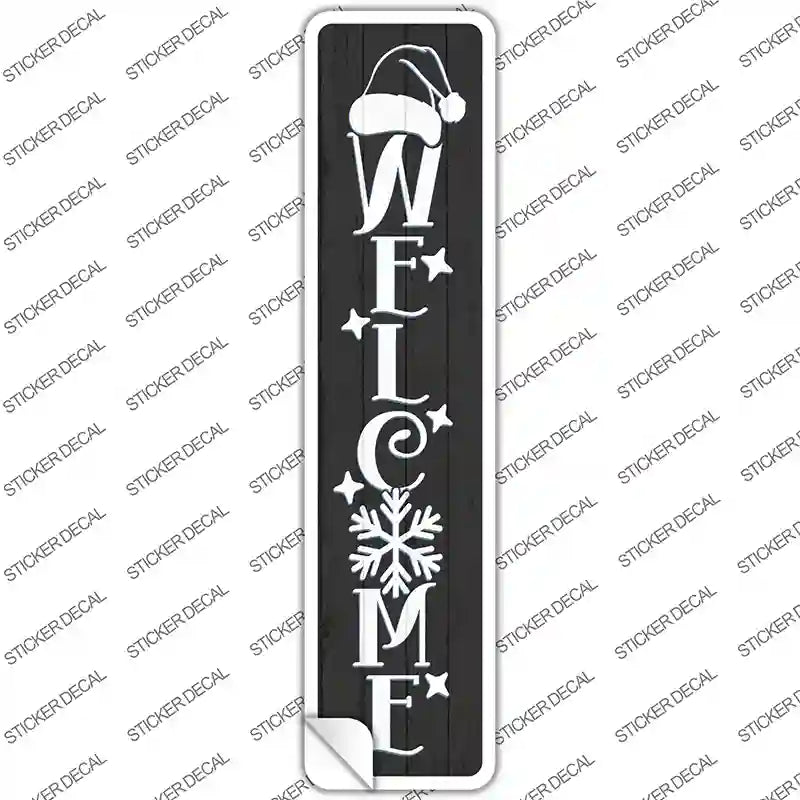 K-1657s-S Welcome Hat Black Novelty Narrow Sticker Decal - Small