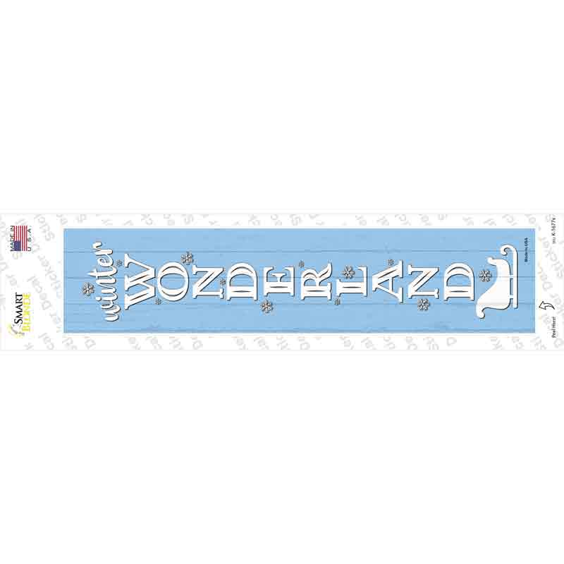 K-1677s-M Winter Wonderland Blue Novelty Narrow Sticker Decal - Medium