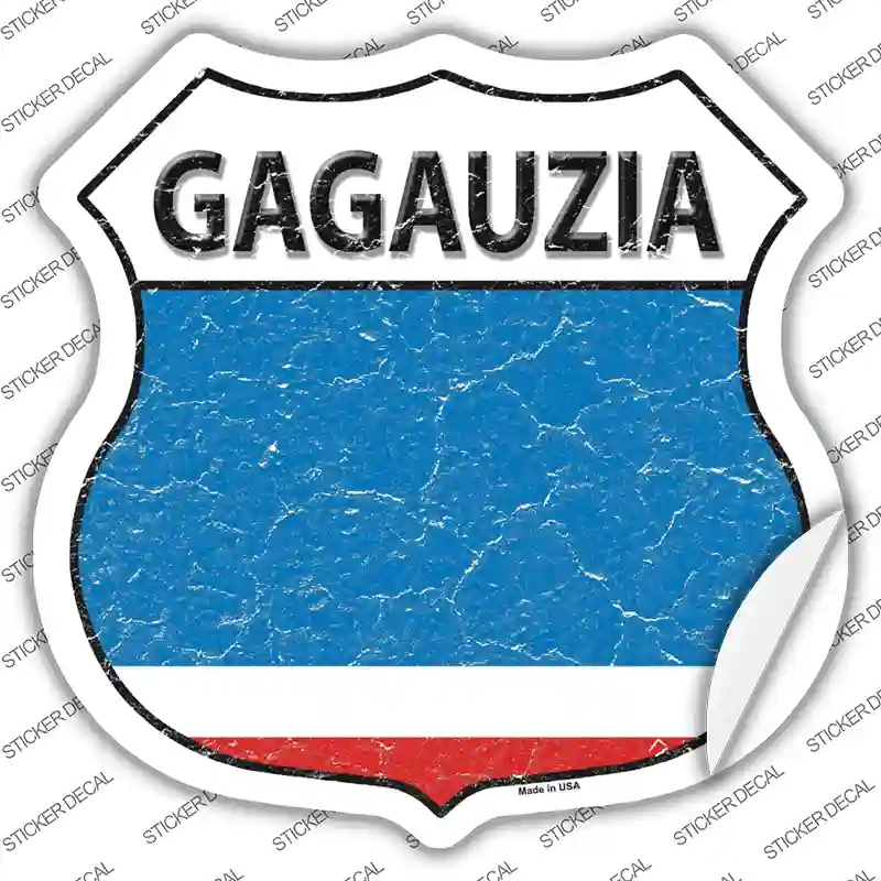 HS-255s-S Gagauzia Flag Novelty Highway Shield Sticker Decal - Small