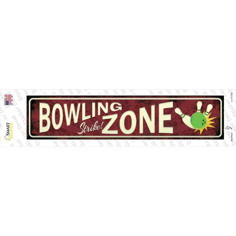 K-736s-M Bowling Strike Zone Novelty Narrow Sticker Decal - Medium