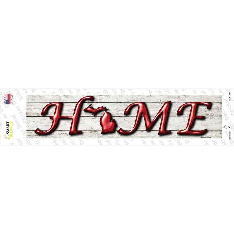 K-760s-M Michigan Home Outline Novelty Narrow Sticker Decal - Medium