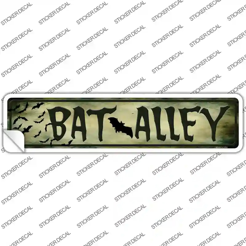 K-491s-S Bat Alley Novelty Narrow Sticker Decal - Small