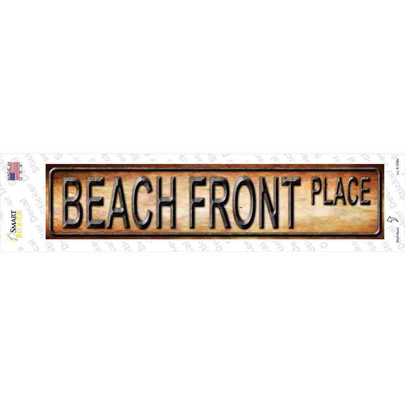 K-508s-M Beach Front Novelty Narrow Sticker Decal - Medium