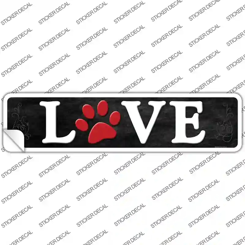 K-526s-S Love Novelty Narrow Sticker Decal - Small