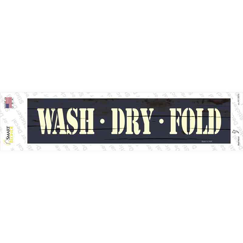 K-1307s-M Wash Dry Fold Novelty Narrow Sticker Decal - Medium
