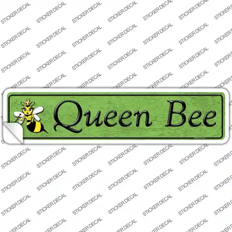 K-1331s-L Queen Bee Novelty Narrow Sticker Decal - Large