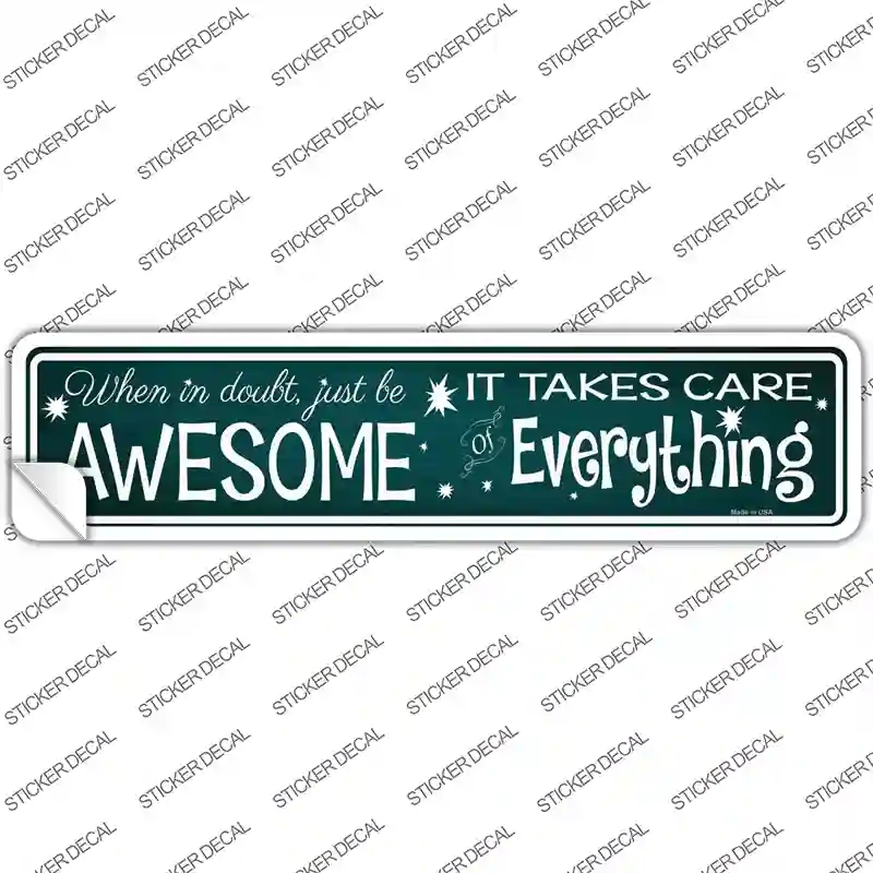 K-1355s-S When in Doubt Novelty Narrow Sticker Decal - Small