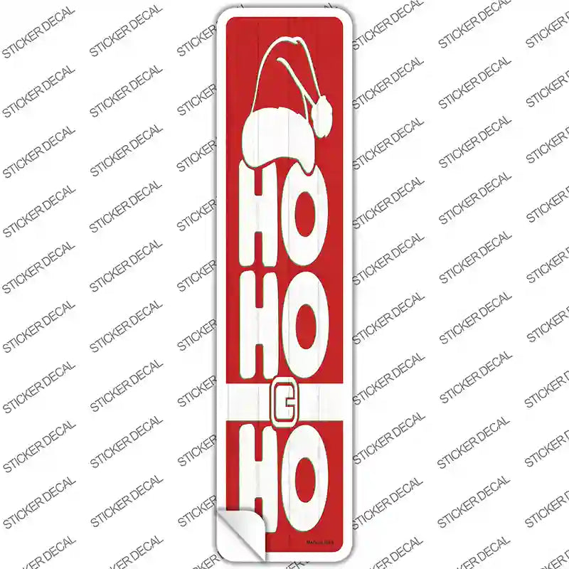 K-1667s-S Ho Ho Ho Red Novelty Narrow Sticker Decal - Small