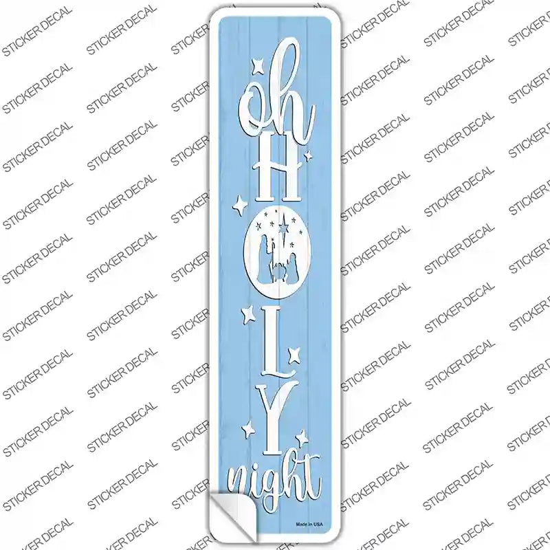 K-1685s-S Oh Holy Night Blue Novelty Narrow Sticker Decal - Small
