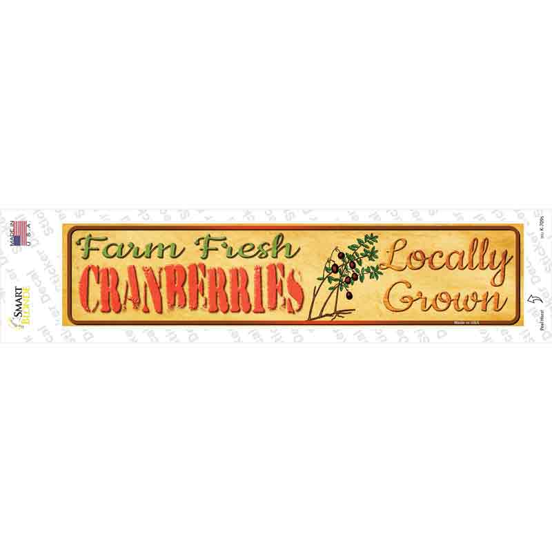 K-709s-M Farm Fresh Cranberries Novelty Narrow Sticker Decal - Medium