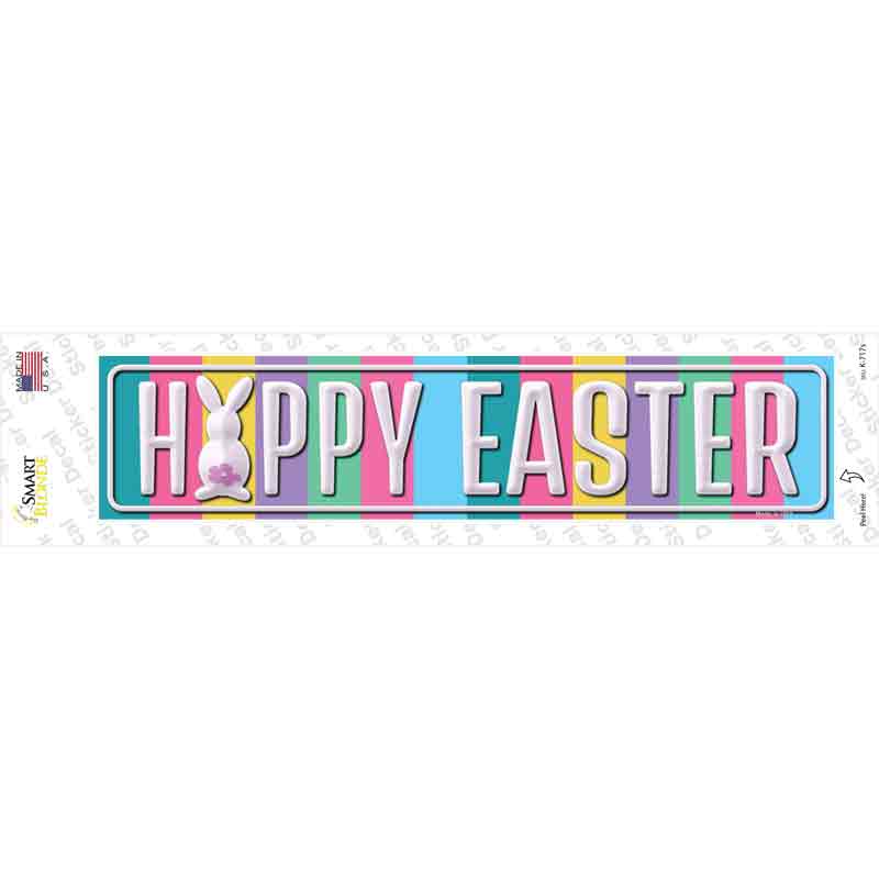 K-717s-M Happy Easter Colorful Novelty Narrow Sticker Decal - Medium
