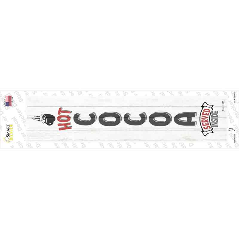 K-1696s-M Hot Cocoa White Novelty Narrow Sticker Decal - Medium