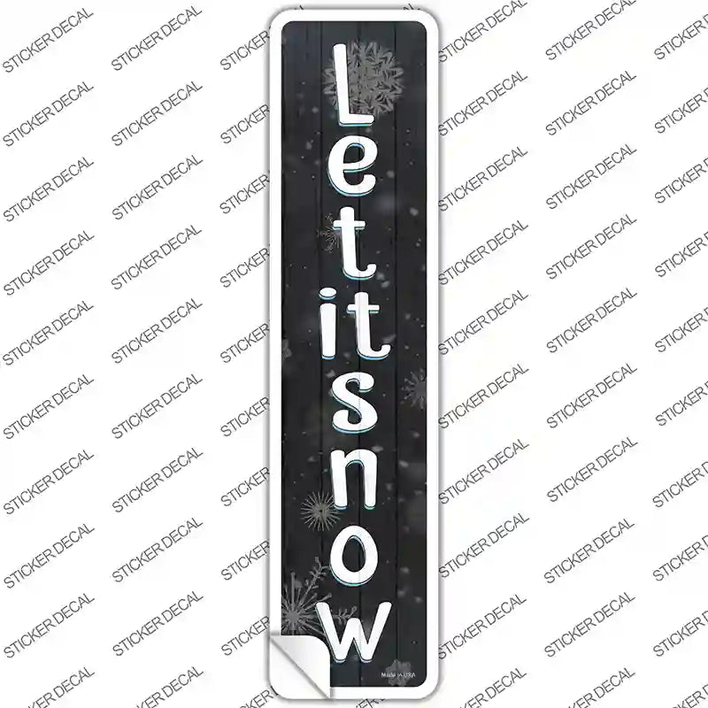 K-1702s-XL Let It Snow Black Novelty Narrow Sticker Decal - Extra Large