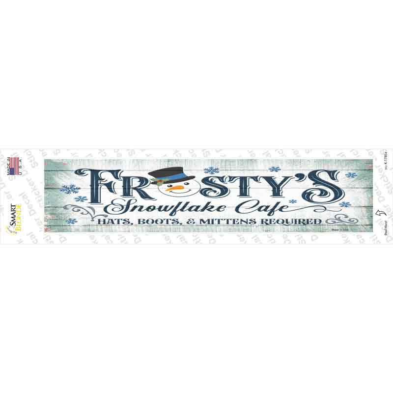K-1785s-M Frostys Snowflake Cafe Novelty Narrow Sticker Decal - Medium