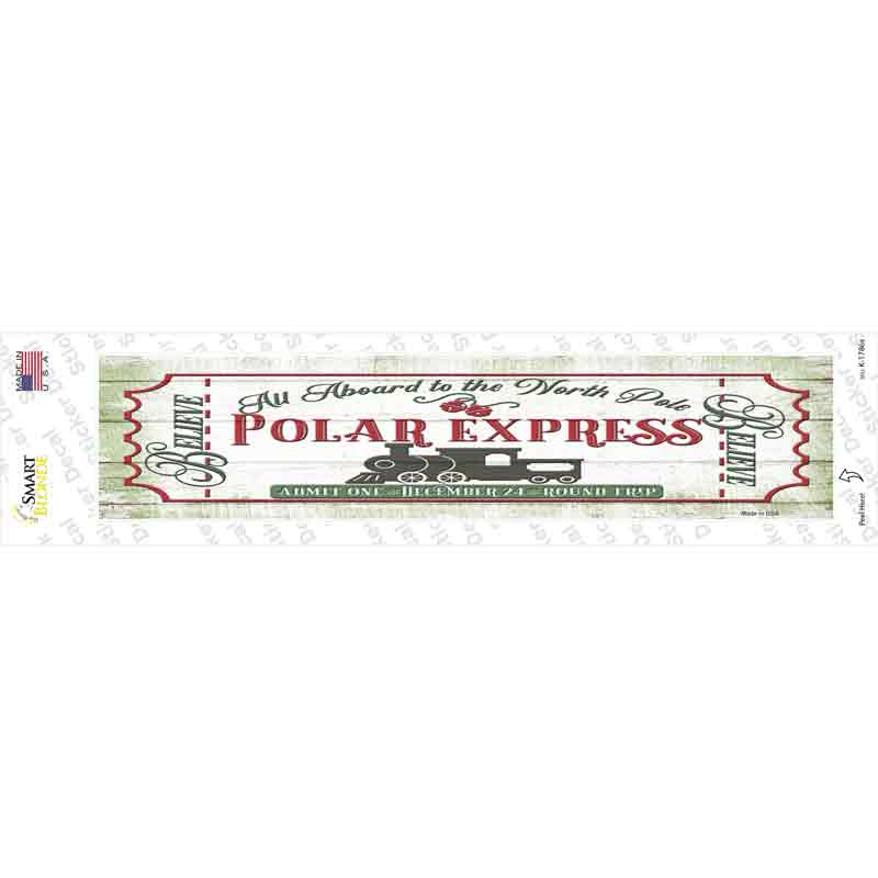 K-1786s-M All Abord the Polar Express Novelty Narrow Sticker Decal - Medium