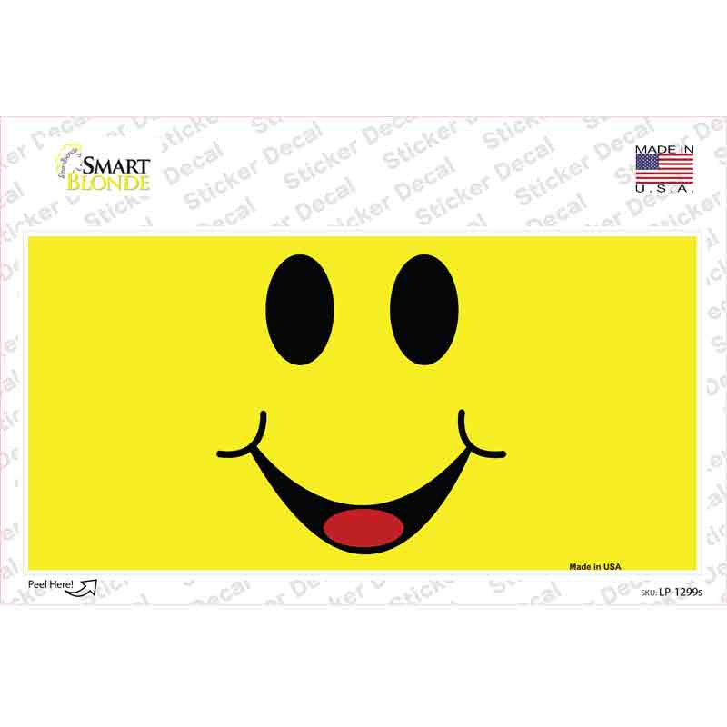 LP-1299s-M Happy Smiley Novelty Sticker Decal - Medium