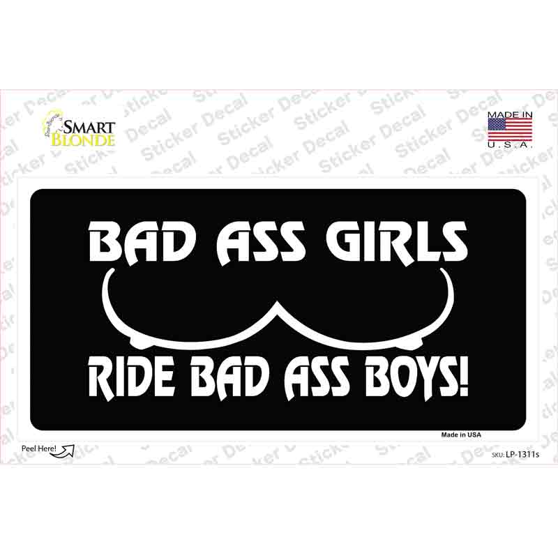 LP-1311s-M Bad Ass Girls Novelty Sticker Decal - Medium