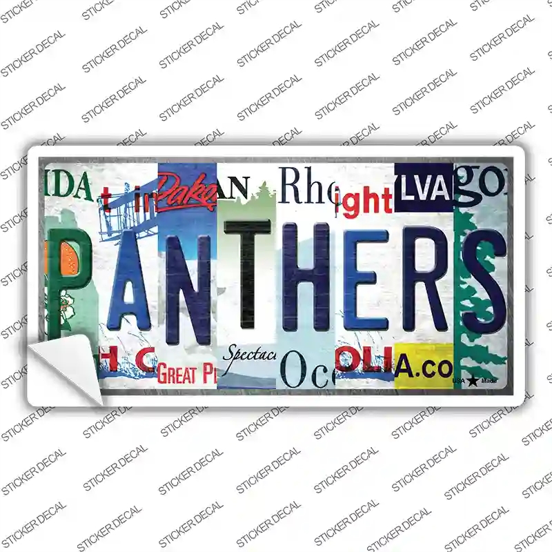 LP-13159s-XL Panthers Strip Art Novelty Sticker Decal - Extra Large