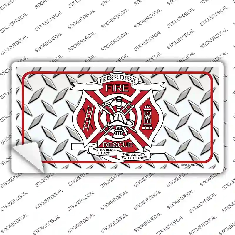 LP-020s-S Fire Fighter Rescue Novelty Sticker Decal - Small
