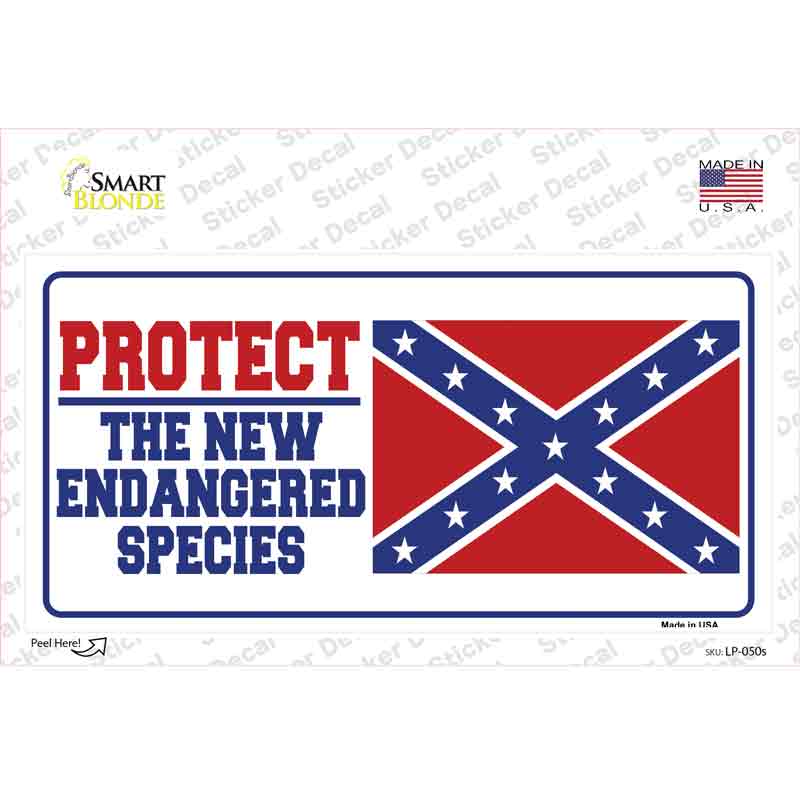 LP-050s-M   Endangered Species Novelty Sticker Decal - Medium