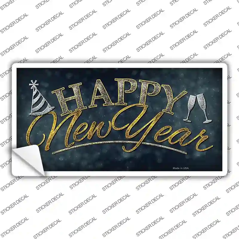 LP-10335s-S Happy   Year Novelty Sticker Decal - Small