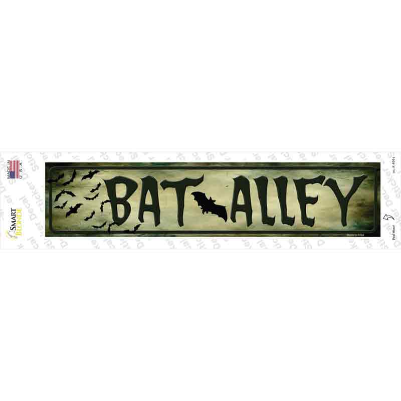 K-491s-M Bat Alley Novelty Narrow Sticker Decal - Medium