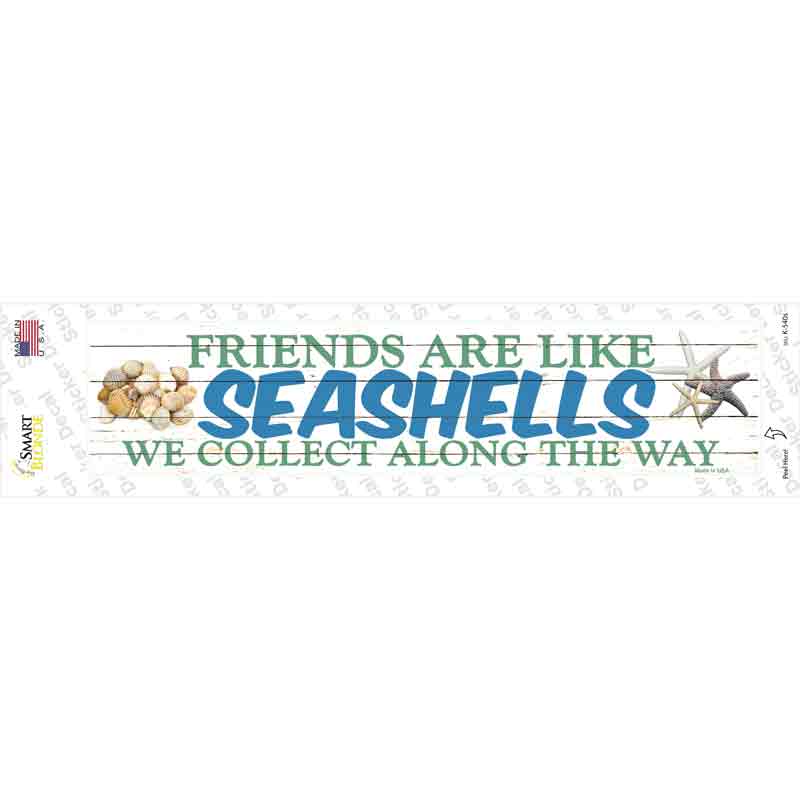 K-540s-M Seashells Novelty Narrow Sticker Decal - Medium