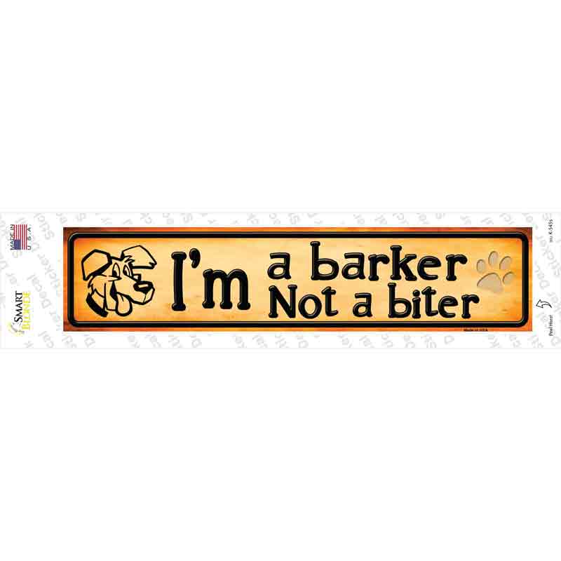 K-545s-M Im A Barker Novelty Narrow Sticker Decal - Medium