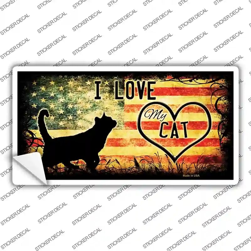 LP-11453s-S I Love My Cat Novelty Sticker Decal - Small