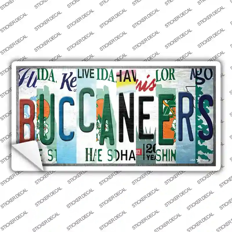 LP-13169s-XL Buccaneers Strip Art Novelty Sticker Decal - Extra Large