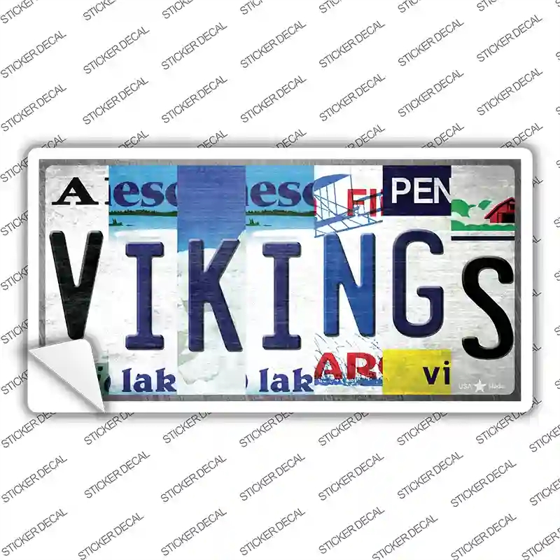 LP-13178s-S Vikings Strip Art Novelty Sticker Decal - Small