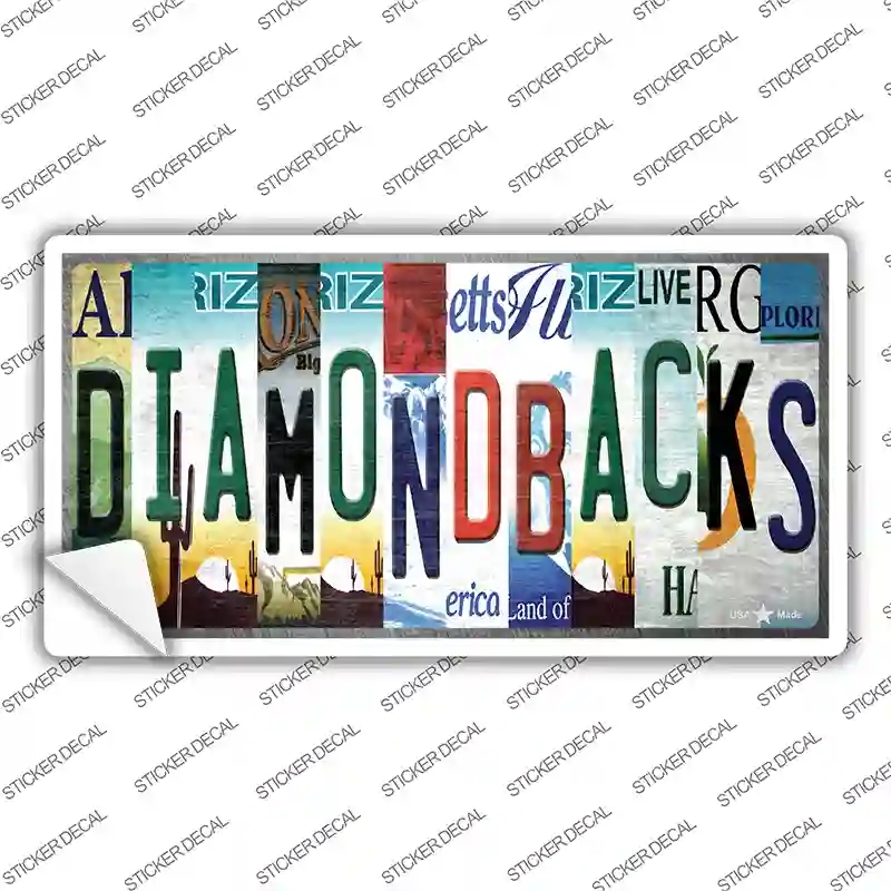 LP-13183s-L Diamondbacks Strip Art Novelty Sticker Decal - Large