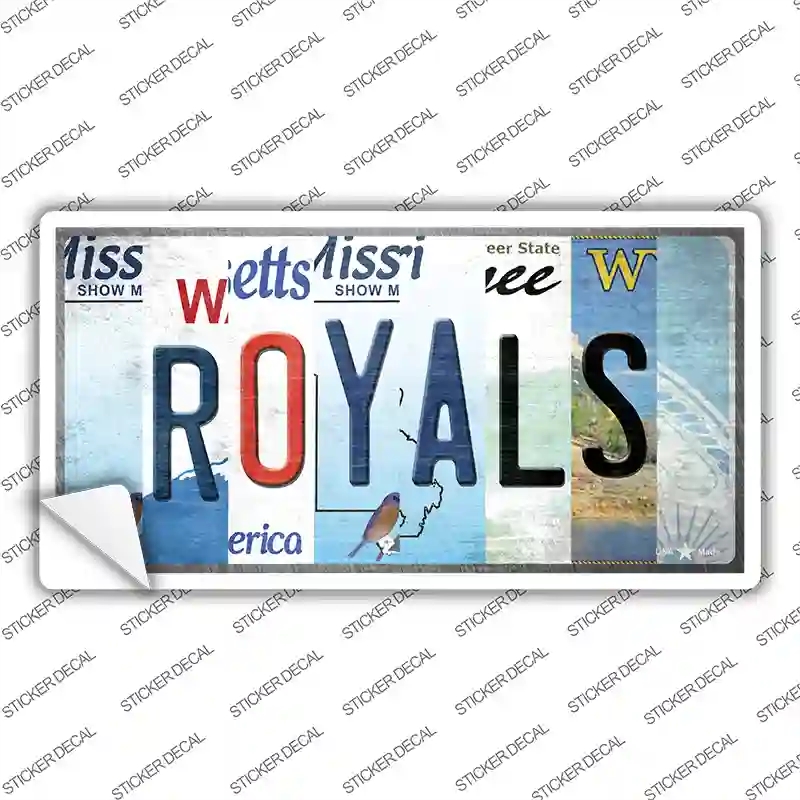 LP-13195s-S Royals Strip Art Novelty Sticker Decal - Small
