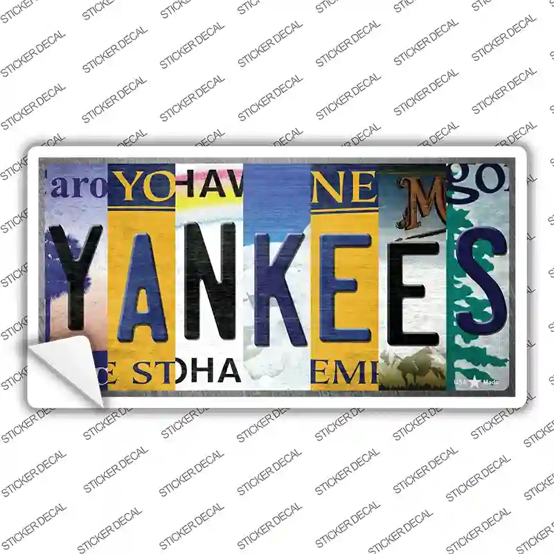 LP-13200s-S Yankees Strip Art Novelty Sticker Decal - Small
