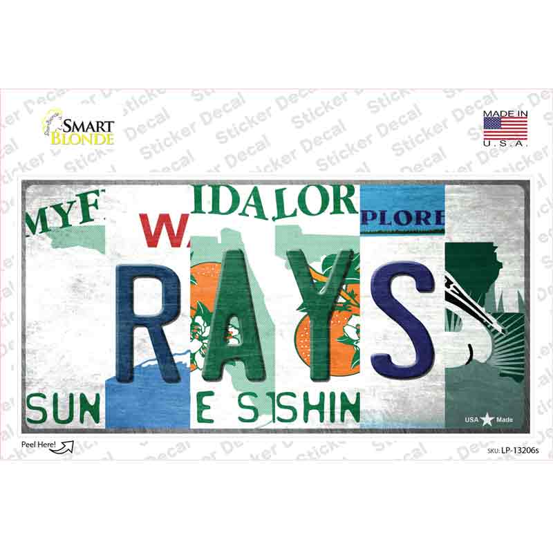 LP-13206s-M Rays Strip Art Novelty Sticker Decal - Medium