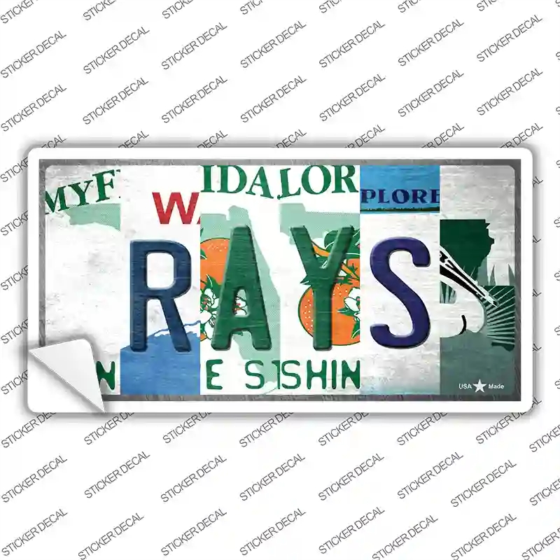 LP-13206s-S Rays Strip Art Novelty Sticker Decal - Small