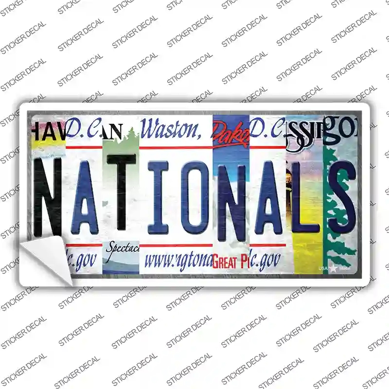 LP-13211s-S Nationals Strip Art Novelty Sticker Decal - Small
