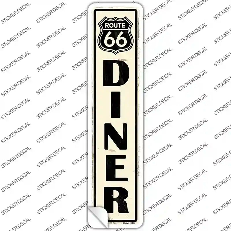 K-579s-XL Route 66 Diner Novelty Narrow Sticker Decal - Extra Large