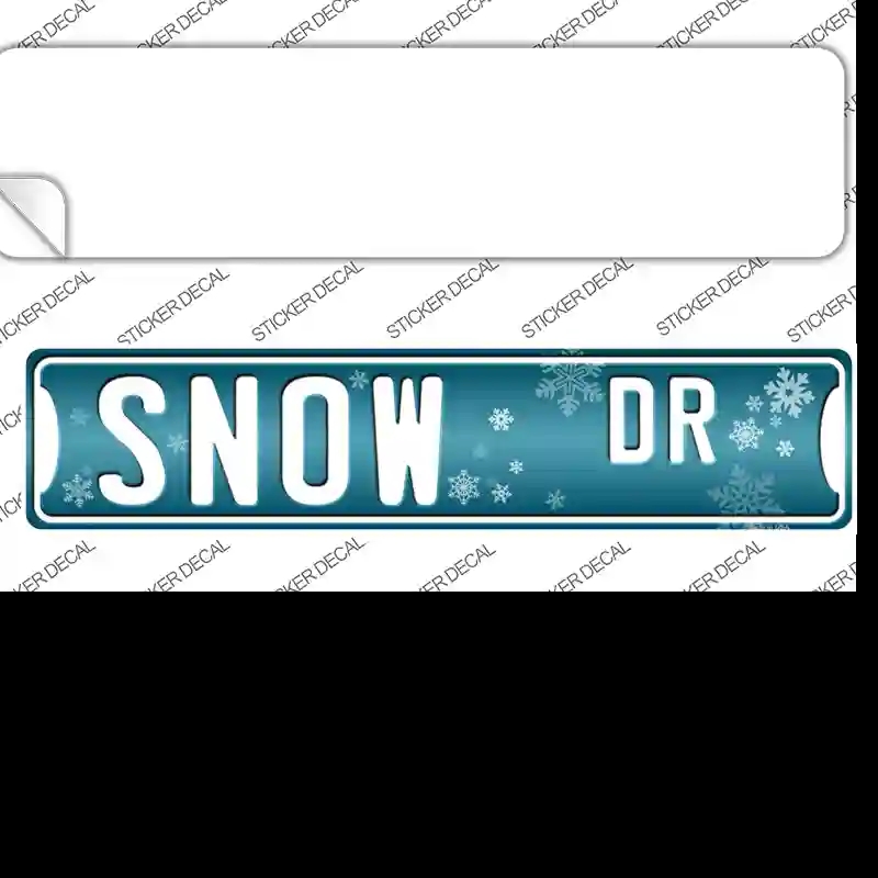 K-582s-L Snow Dr Novelty Narrow Sticker Decal - Large