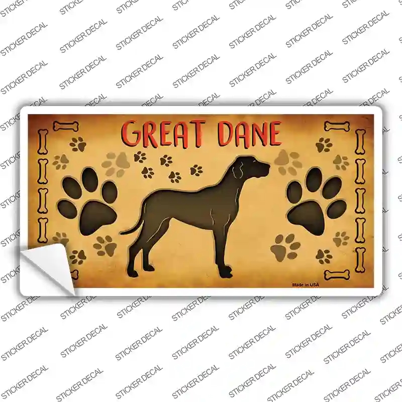 LP-10447s-L Great Dane Novelty Sticker Decal - Large