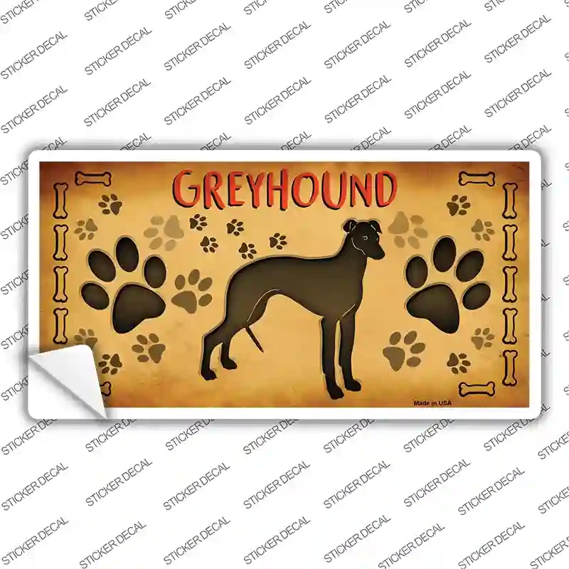 LP-10448s-S Greyhound Novelty Sticker Decal - Small