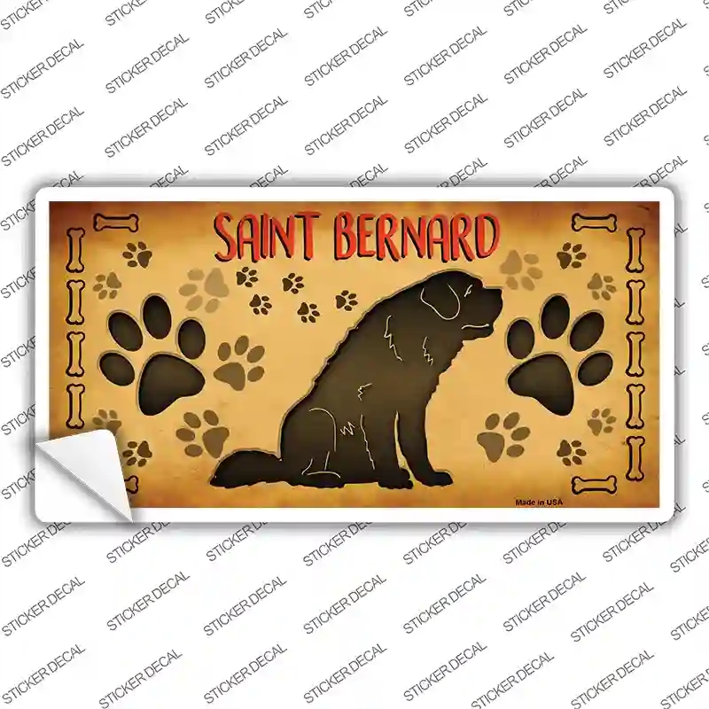 LP-10457s-S Saint Bernard Novelty Sticker Decal - Small