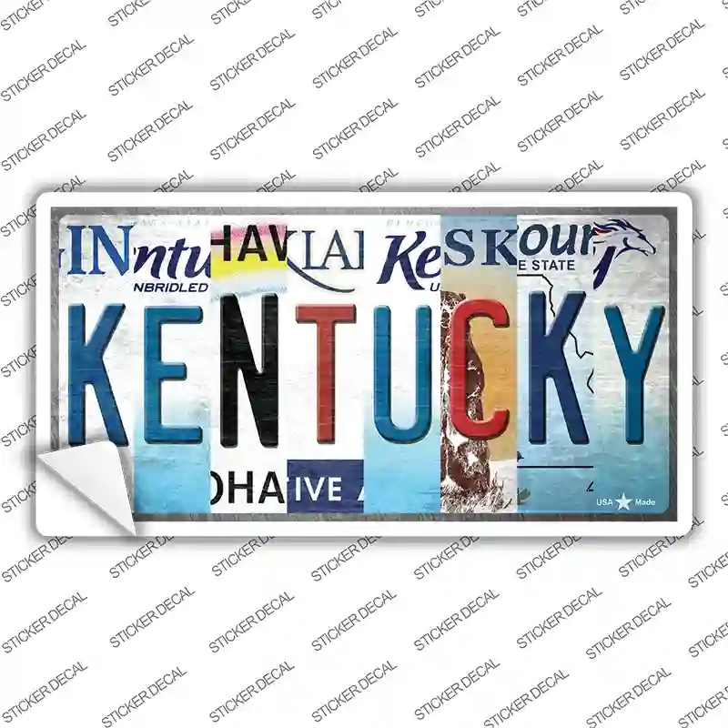 LP-13282s-S Kentucky Strip Art Novelty Sticker Decal - Small