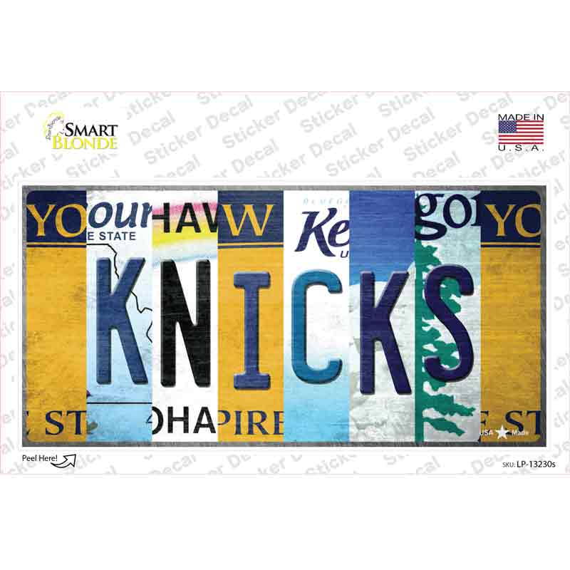 LP-13230s-M Knicks Strip Art Novelty Sticker Decal - Medium