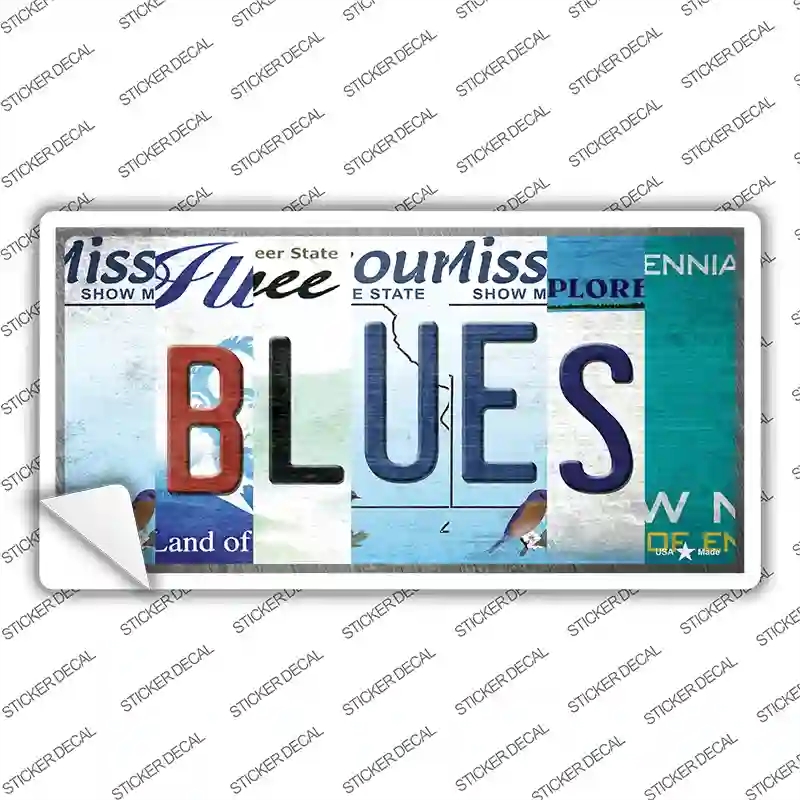 LP-13269s-S Blues Strip Art Novelty Sticker Decal - Small