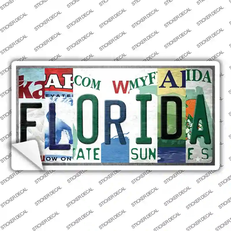 LP-13278s-XL Florida Strip Art Novelty Sticker Decal - Extra Large