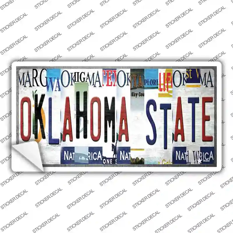 LP-13294s-XL Oklahoma State Strip Art Novelty Sticker Decal - Extra Large